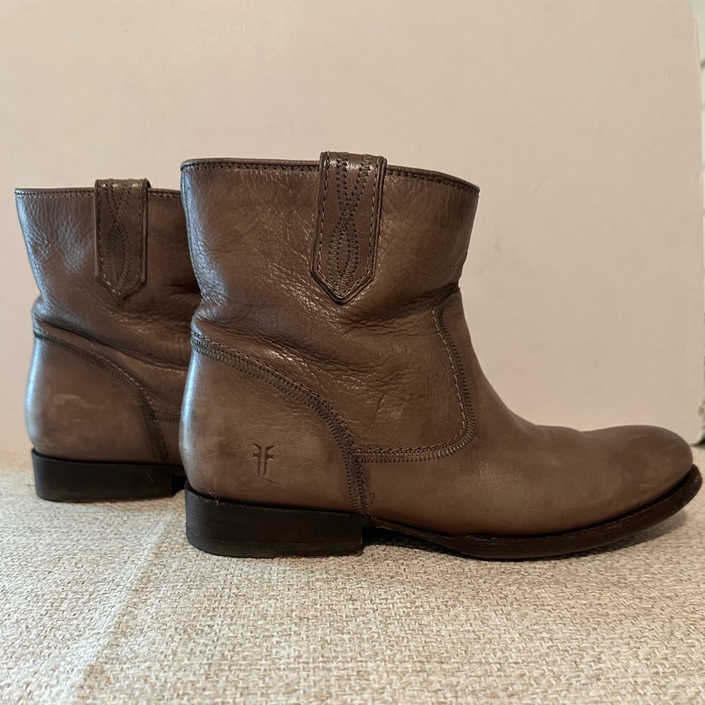 Frye Taupe Ankle Boots Size 8B